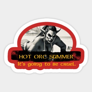 Hot Orc Summer Sticker